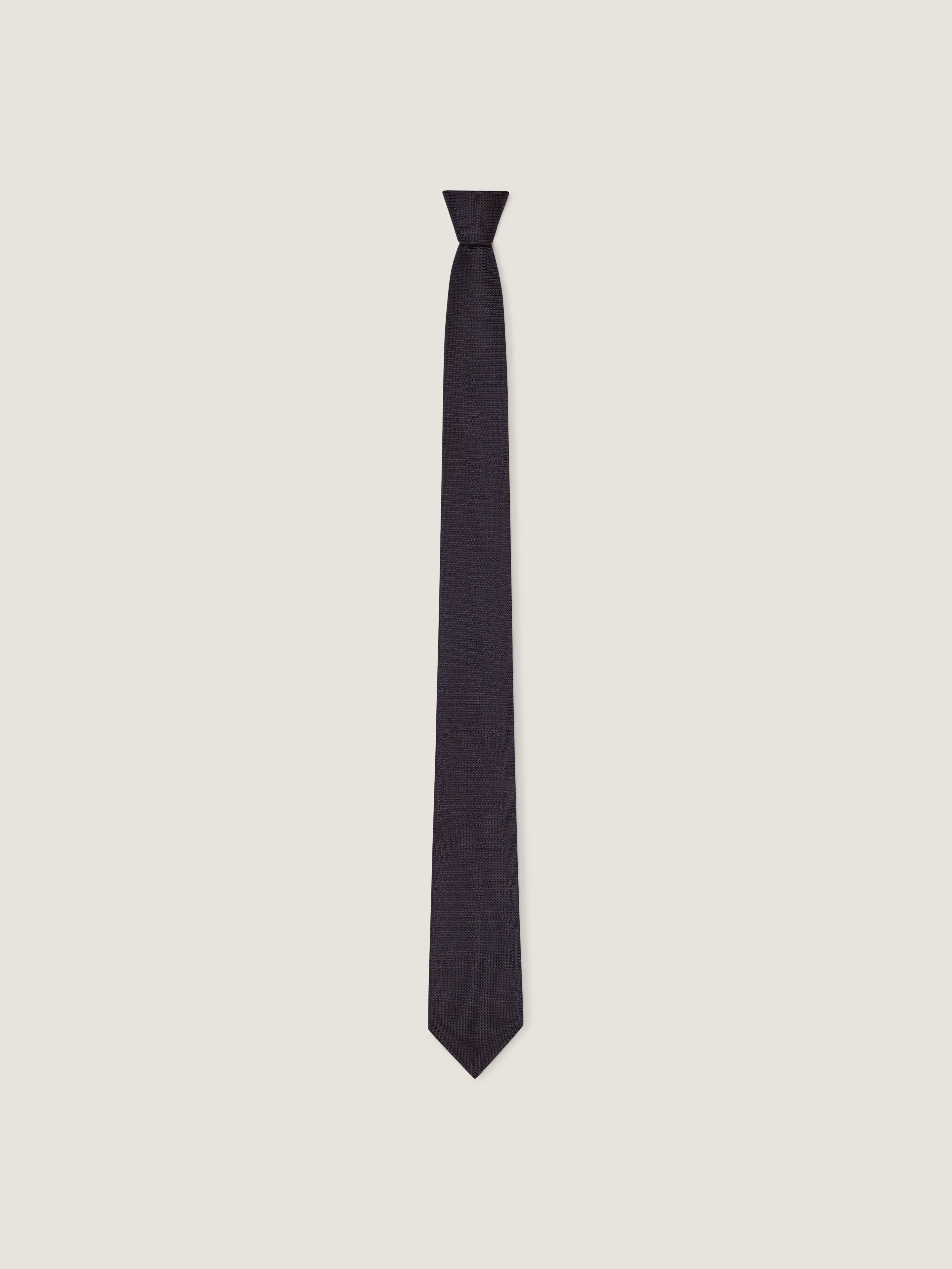 Tie in textured silk jacquard